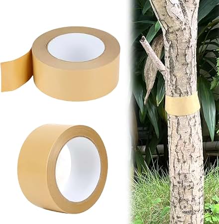 Tree Banding Tape for Greenhouse Nursery IPM: B2B Wholesale Guide 3 Crawler barrier tape product rolls and tree trunk application
