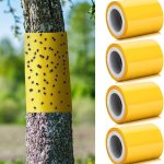 Cinta encolada para árboles en aguacate, mango y cítricos: barrera de tronco sin pulverización contra la hormiga argentina y las cochonillas 6 tree banding tape citrus orchard